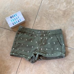 Army Green Cactus Shorts